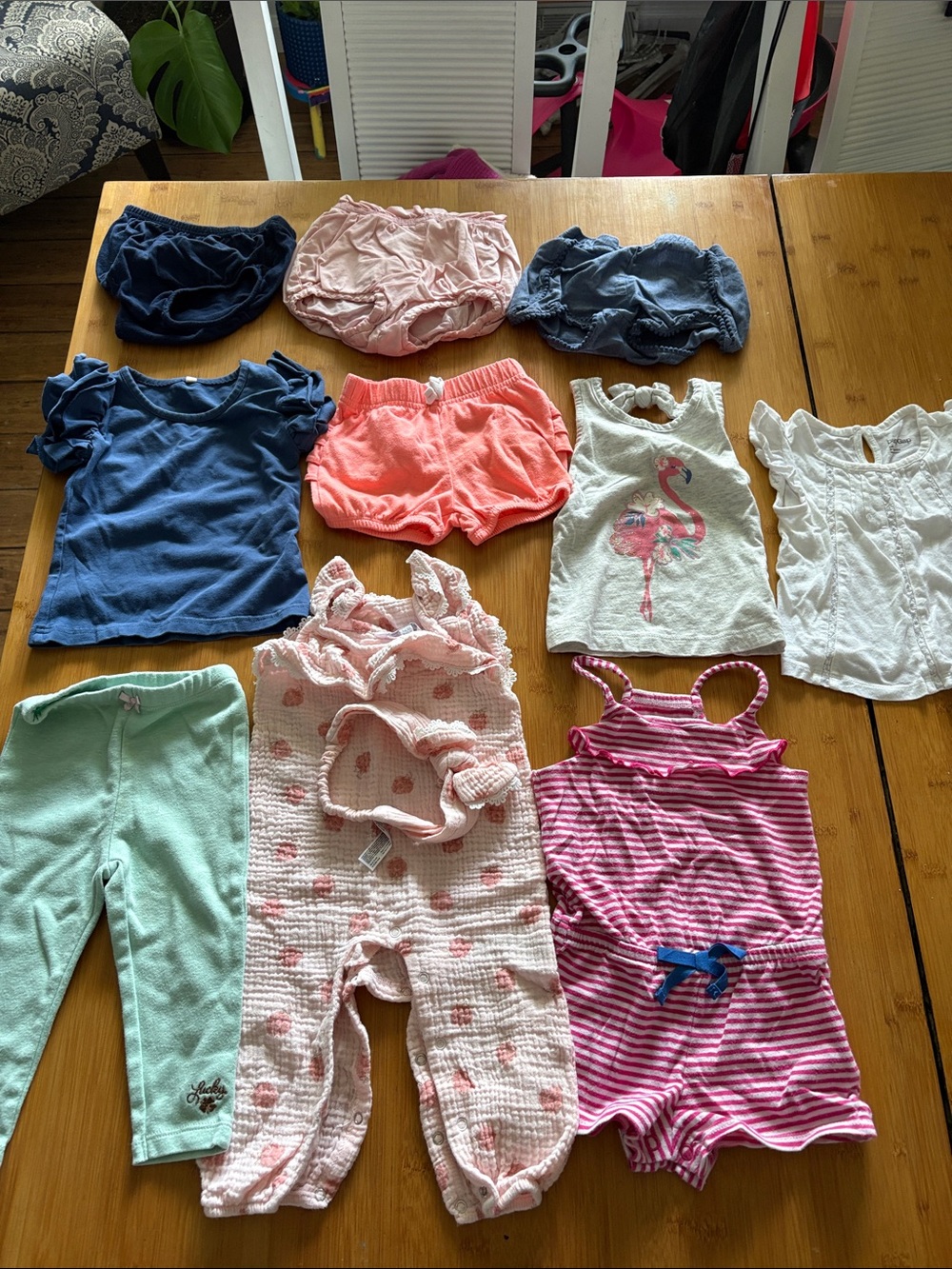 12 Month Baby Girl Bundle Pants Shorts Tops